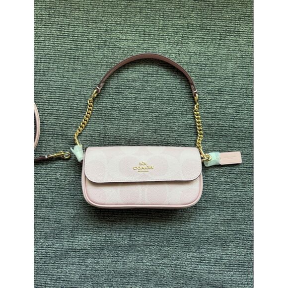 COACH Powder Pink Collection HAILEY Flap Bag - Picture 1 of 6